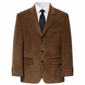 Lazzaretti Collection Corduroy Blazer Mens 42R Brown Italian 3 Button Sport Coat